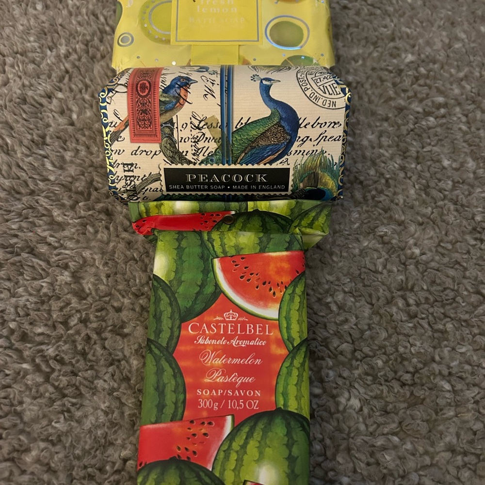 Castelbel Watermelon Peacock and Lemon Soap Set